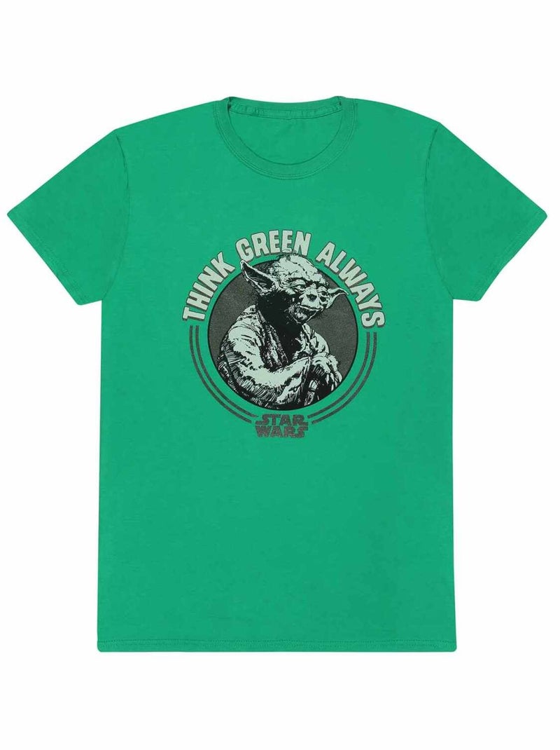 Star Wars - T-shirt THINK GREEN ALWAYS Vert - Kiabi