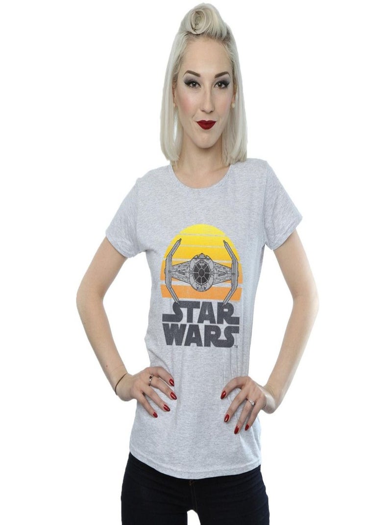 Star Wars - T-shirt TIE FIGHTER Gris chiné - Kiabi