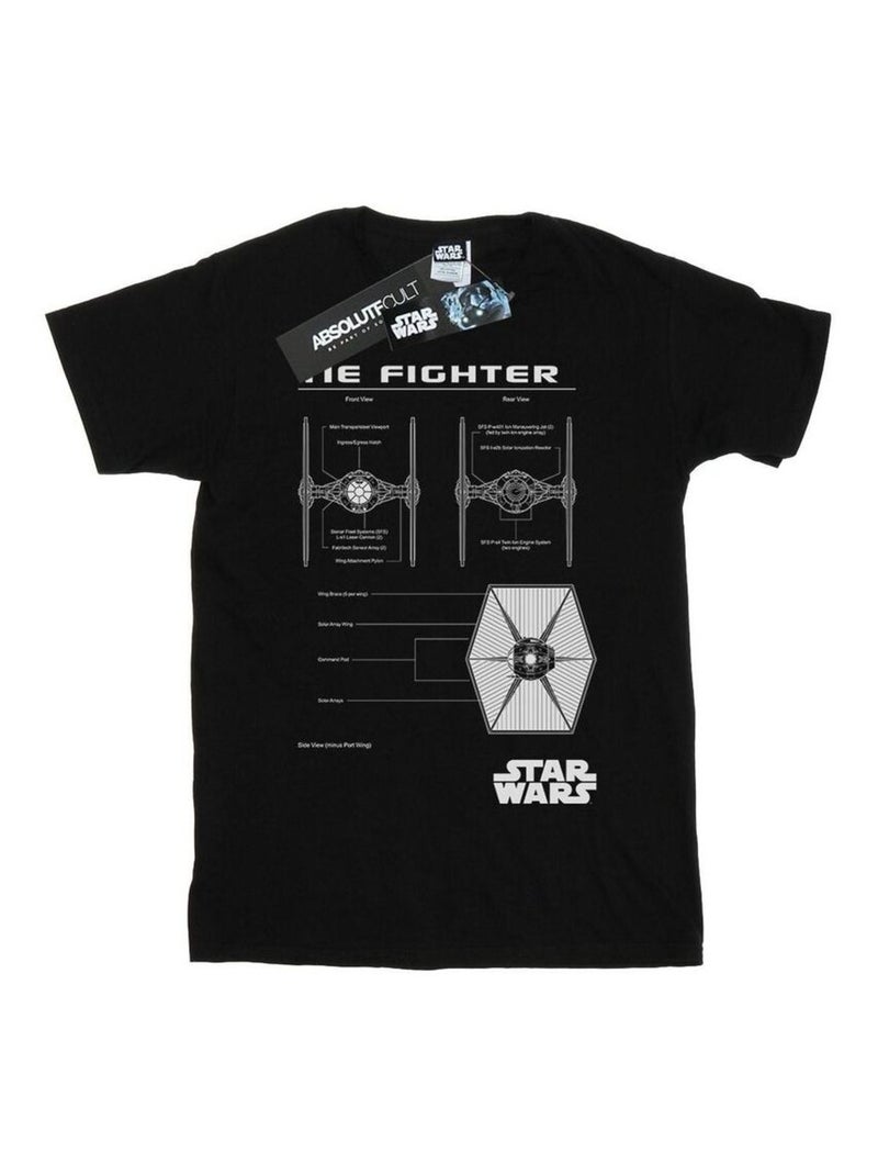 Star Wars - T-shirt TIE FIGHTER Noir - Kiabi