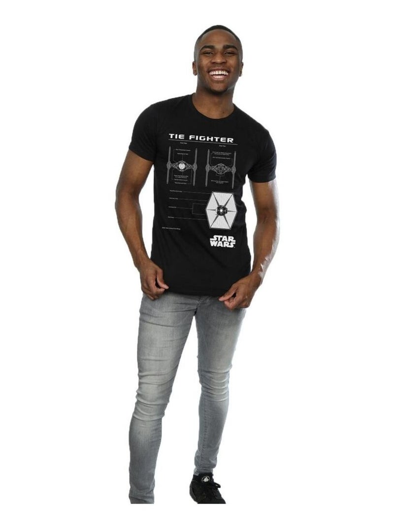 Star Wars - T-shirt TIE FIGHTER Noir - Kiabi