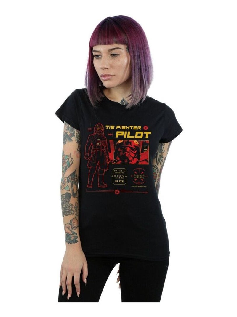 Star Wars - T-shirt TIE FIGHTER PILOT Noir - Kiabi