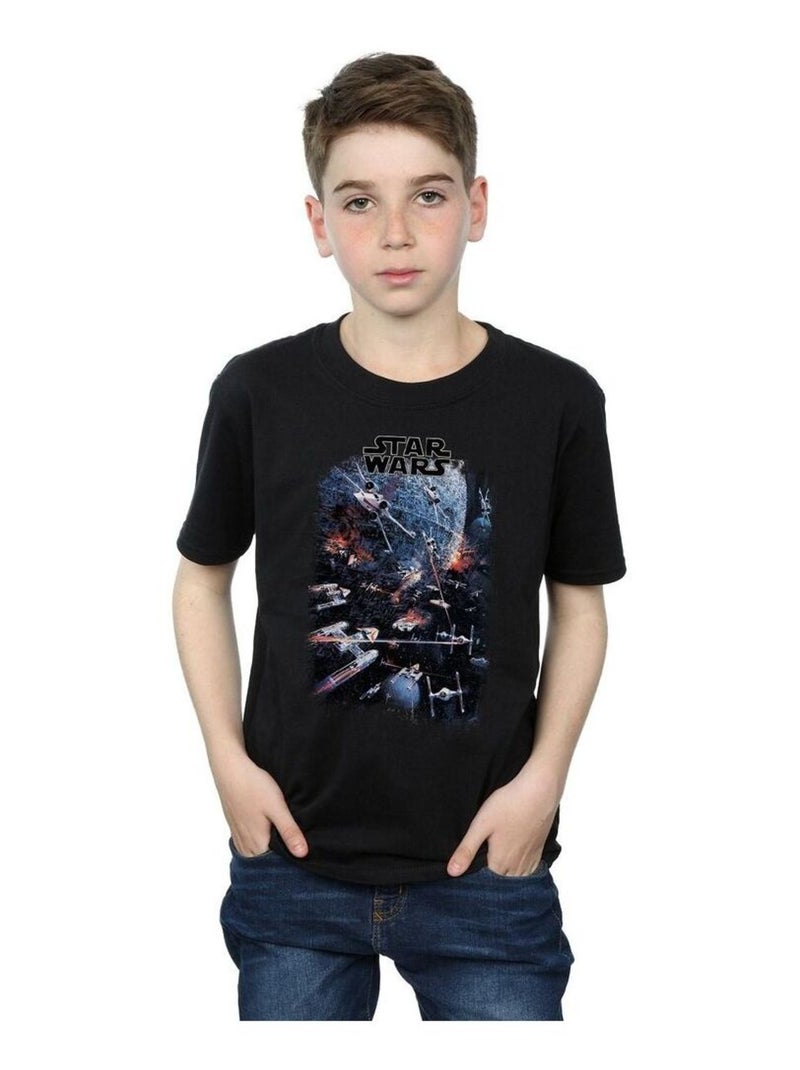 Star Wars - T-shirt UNIVERSE BATTLE Noir - Kiabi