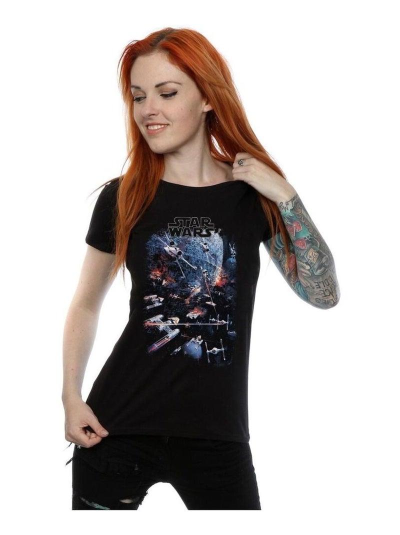 Star Wars - T-shirt UNIVERSE BATTLE Noir - Kiabi