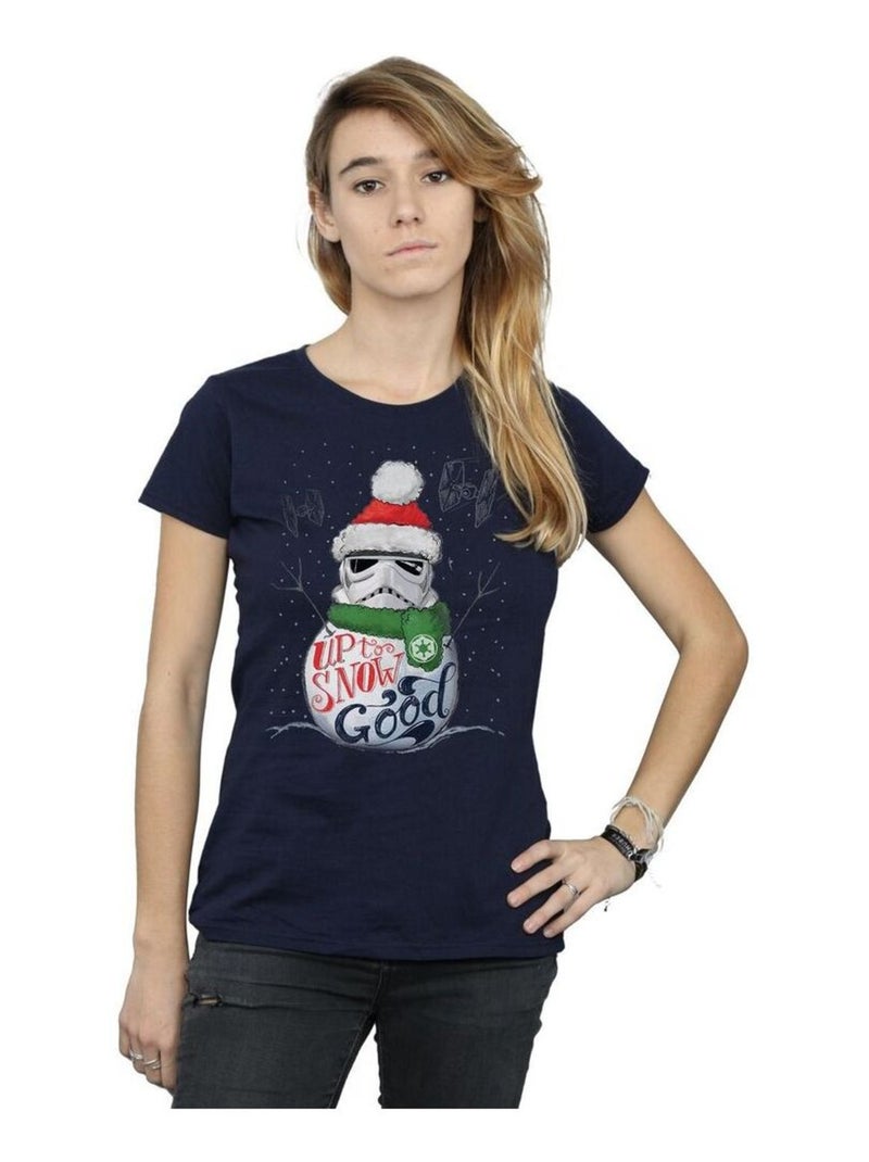 Star Wars - T-shirt UP TO SNOW GOOD Bleu marine - Kiabi