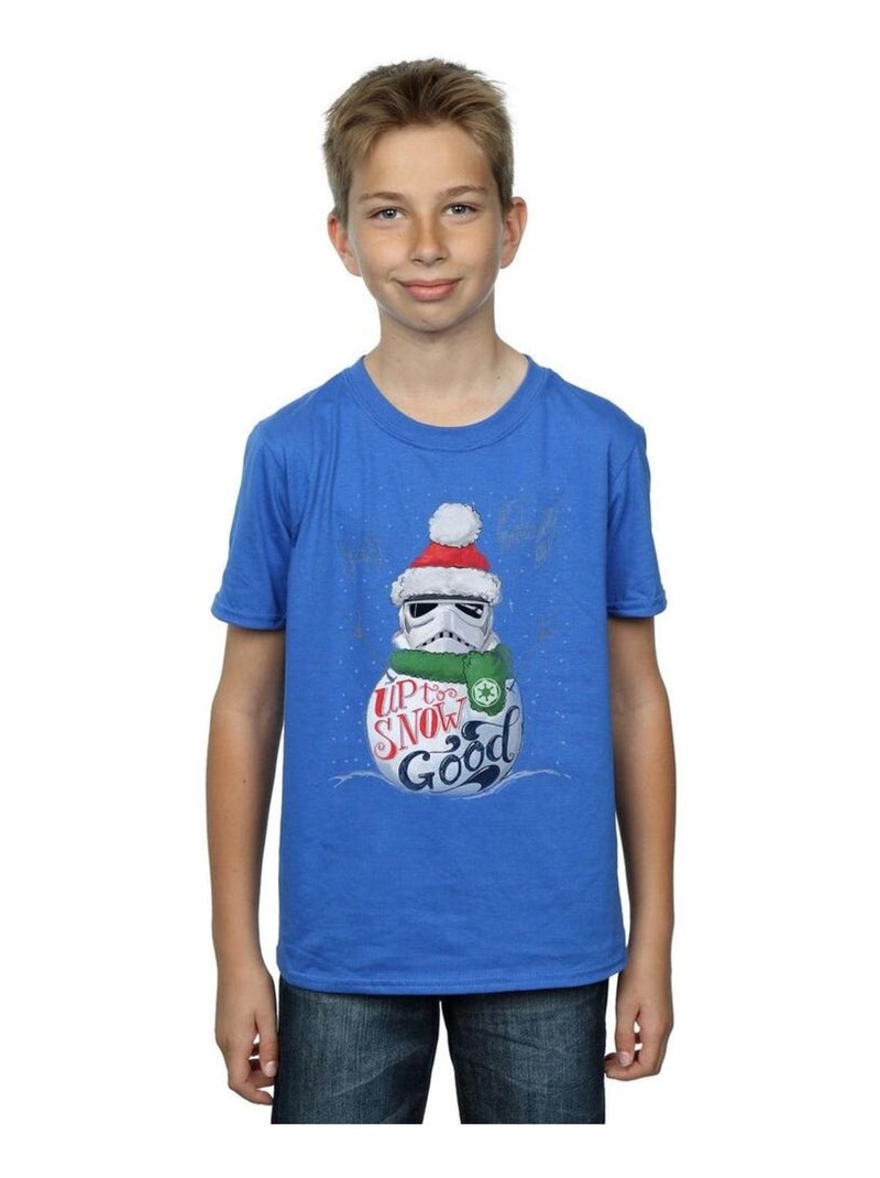 Star Wars - T-shirt UP TO SNOW GOOD Bleu roi - Kiabi