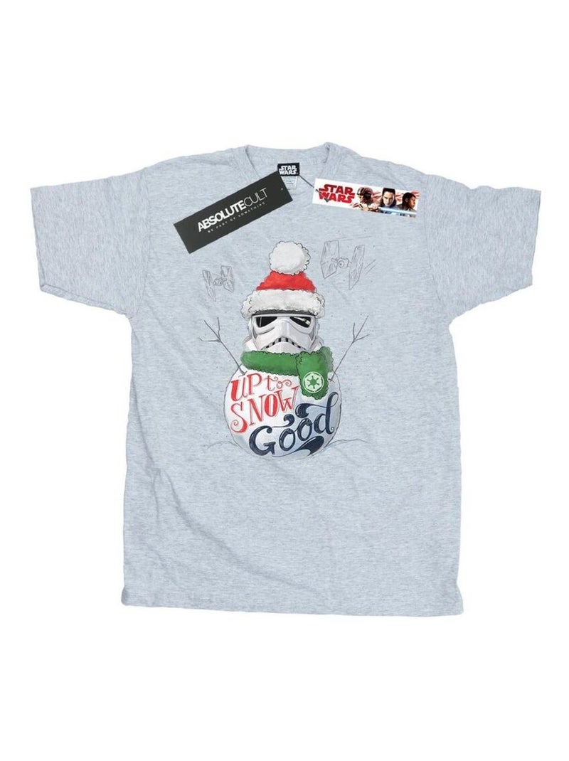 Star Wars - T-shirt UP TO SNOW GOOD Gris chiné - Kiabi