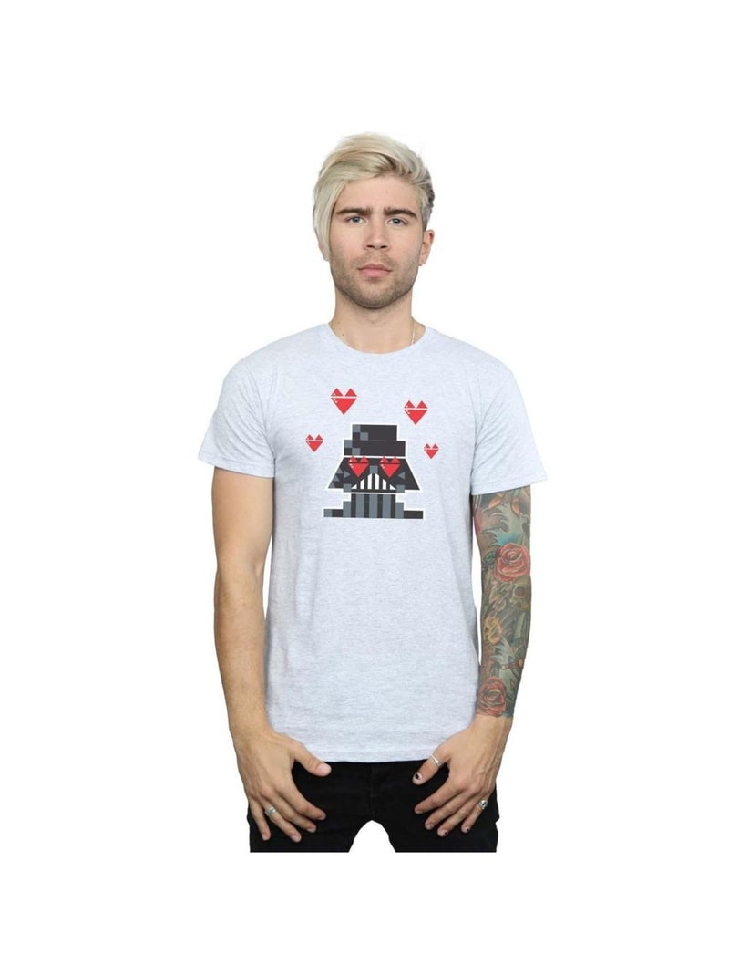 Star Wars - T-shirt VALENTINES IN LOVE Gris chiné - Kiabi