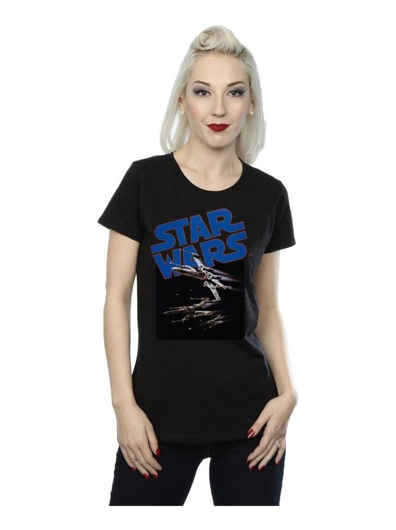 Star Wars - T-shirt X-WING FIGHTERS Noir - Kiabi
