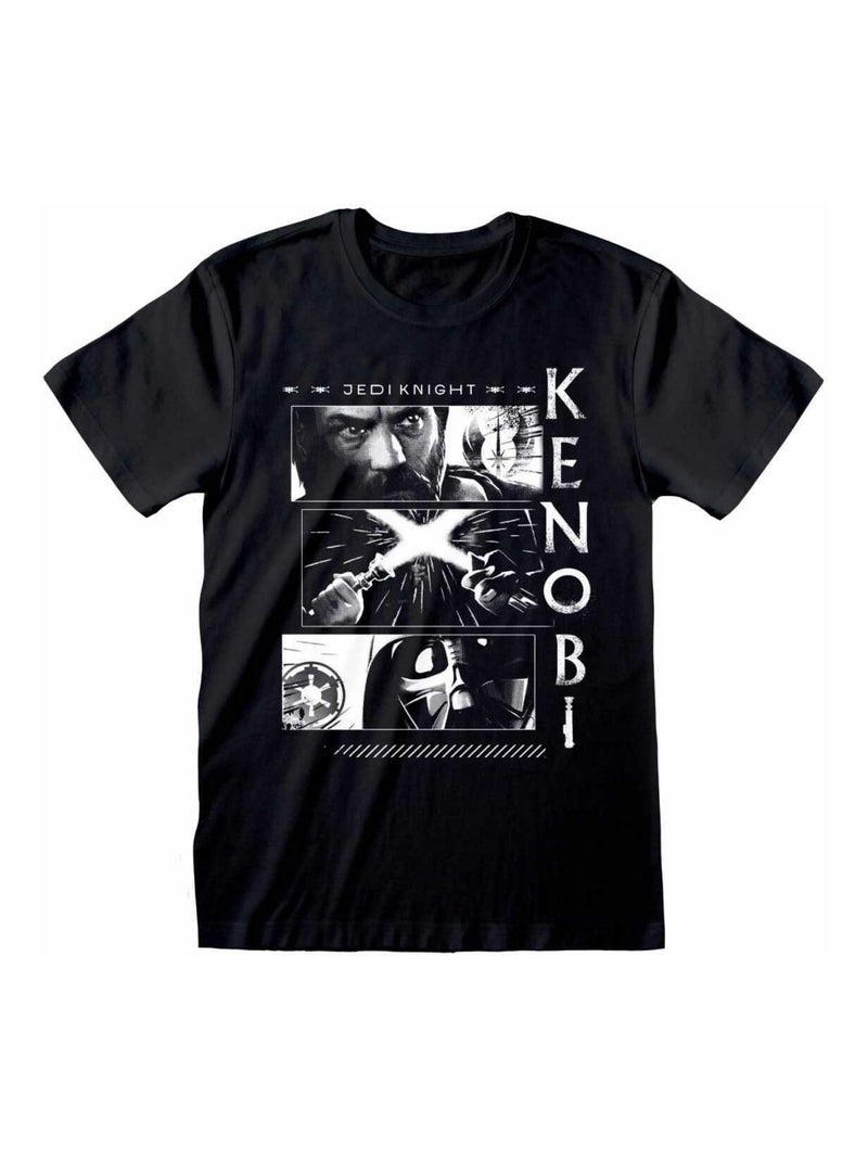 Star Wars: Obi-Wan Kenobi - T-shirt KENOBI VADER Noir Blanc - Kiabi