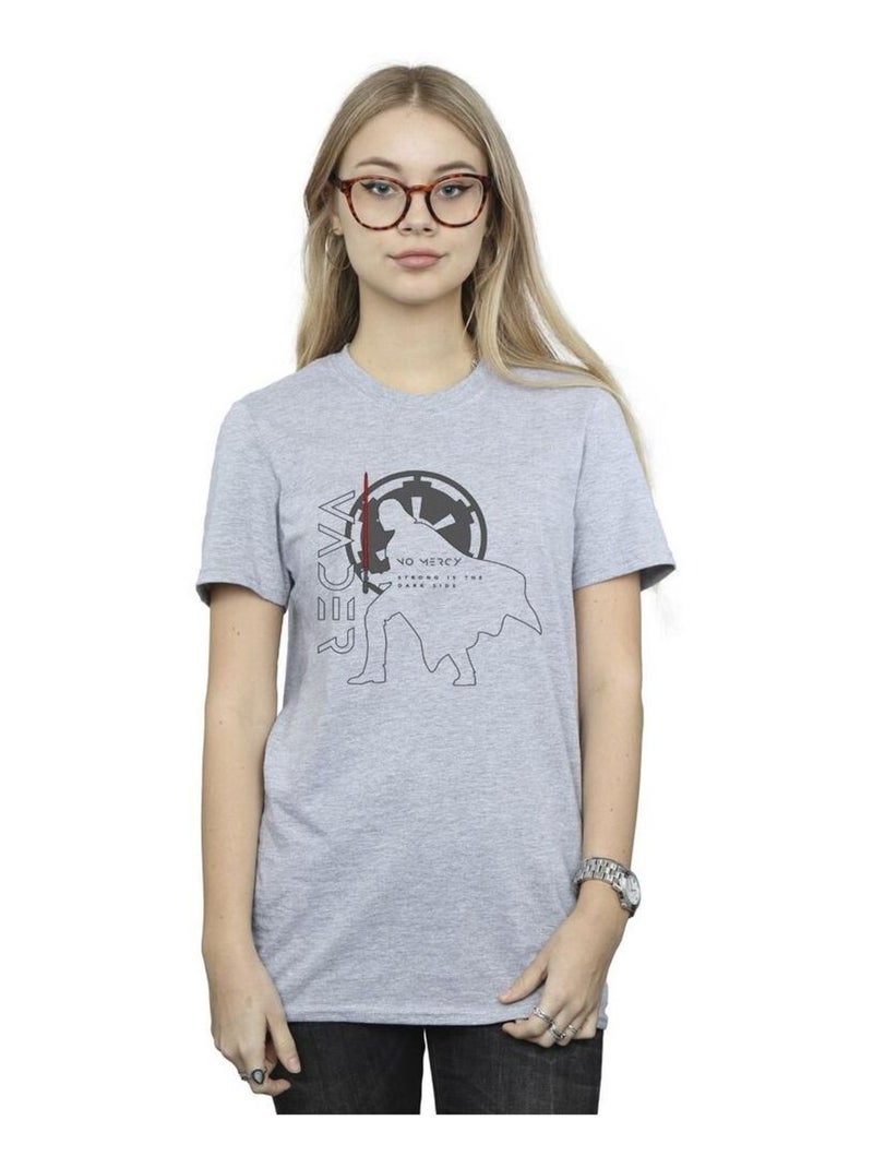 Star Wars: Obi-Wan Kenobi - T-shirt NO MERCY Gris chiné - Kiabi