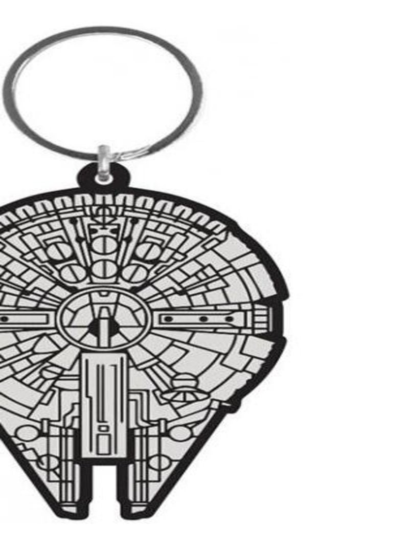 STAR WARS porte-clés caoutchouc Millennium Falcon 6 cm Noir - Kiabi