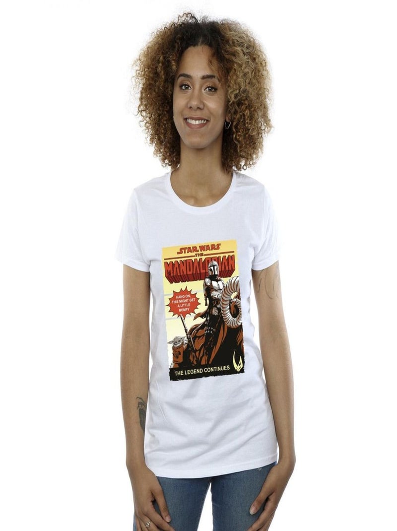 Star Wars The Mandalorian - T-shirt BUMPY RIDE Blanc - Kiabi