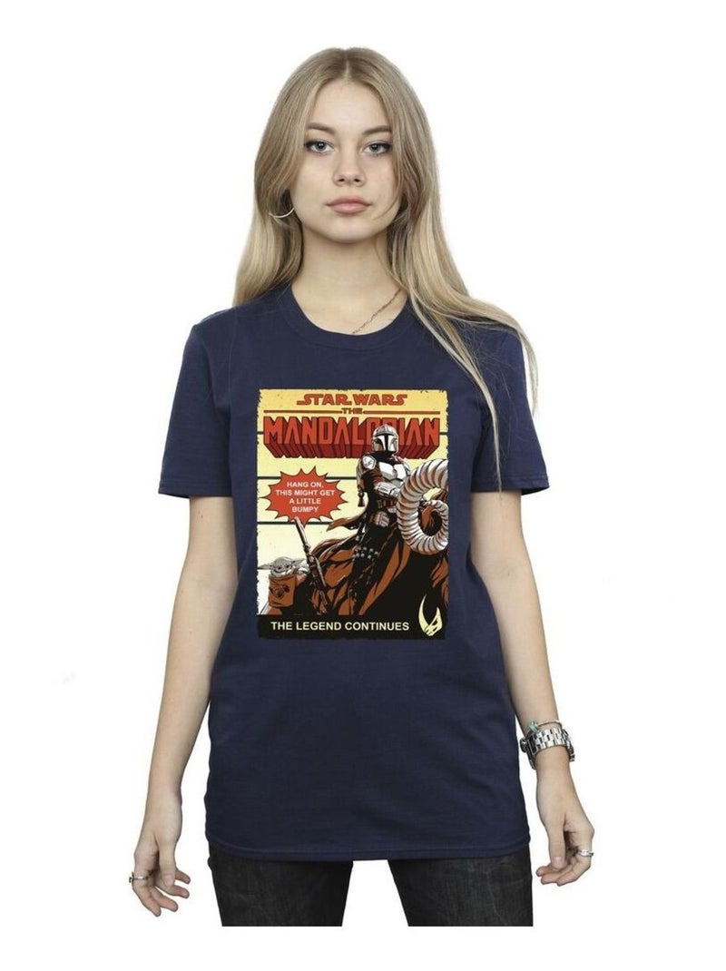 Star Wars The Mandalorian - T-shirt BUMPY RIDE Bleu marine - Kiabi