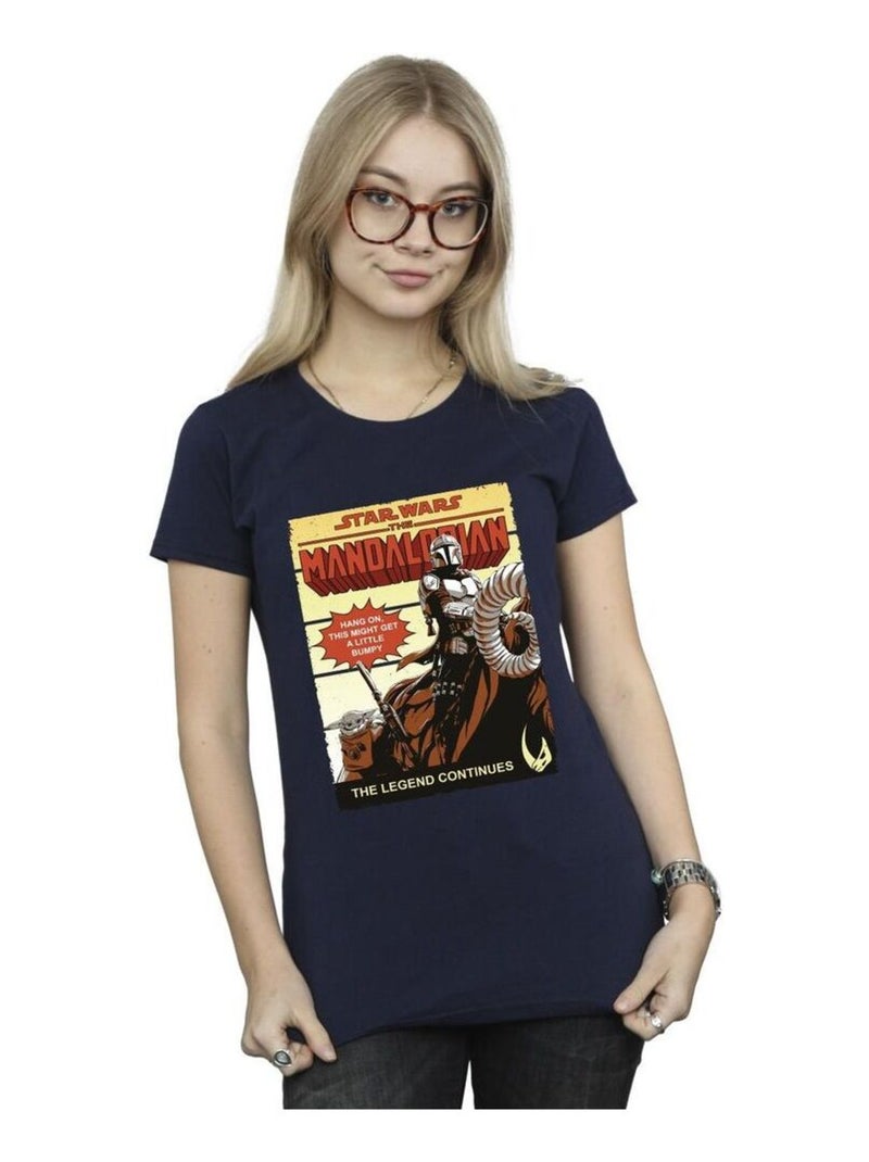 Star Wars The Mandalorian - T-shirt BUMPY RIDE Bleu marine - Kiabi