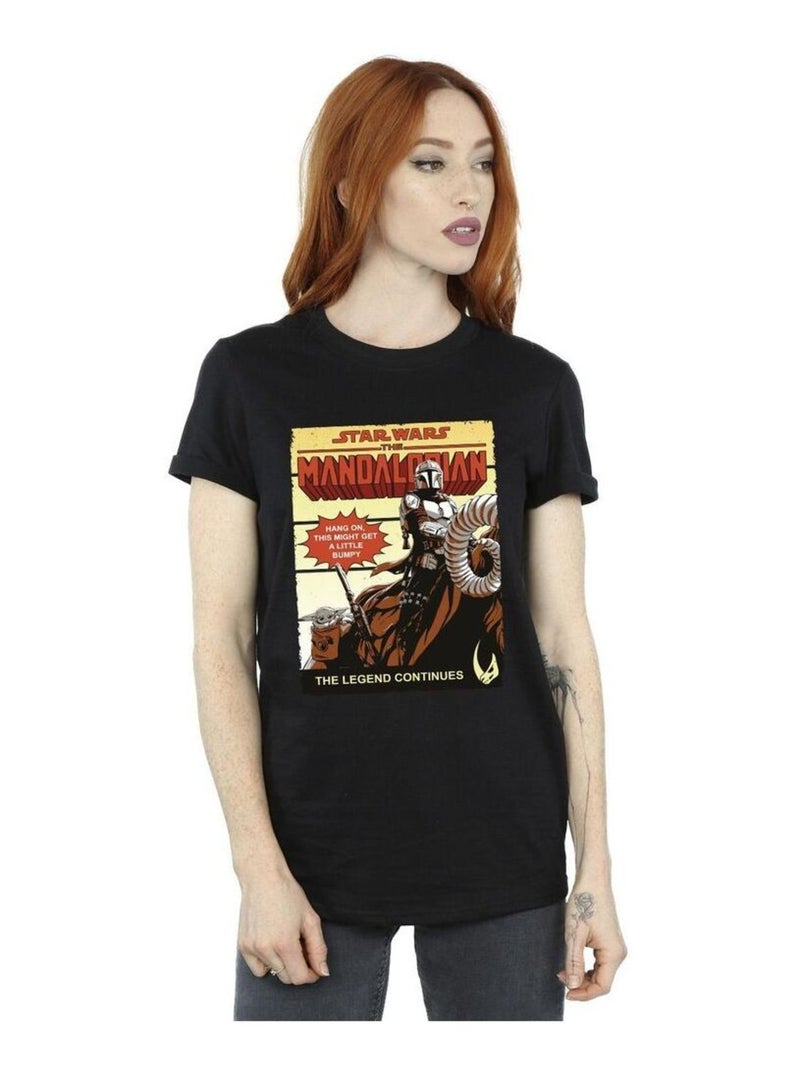 Star Wars The Mandalorian - T-shirt BUMPY RIDE Noir - Kiabi