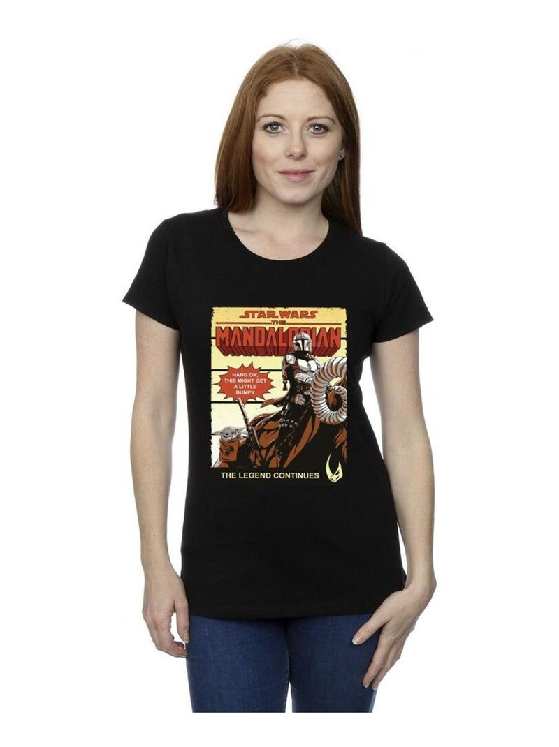 Star Wars The Mandalorian - T-shirt BUMPY RIDE Noir - Kiabi