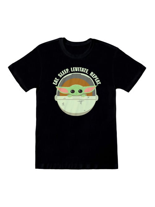 Star Wars: The Mandalorian - T-shirt EAT SLEEP LEVITATE - Kiabi