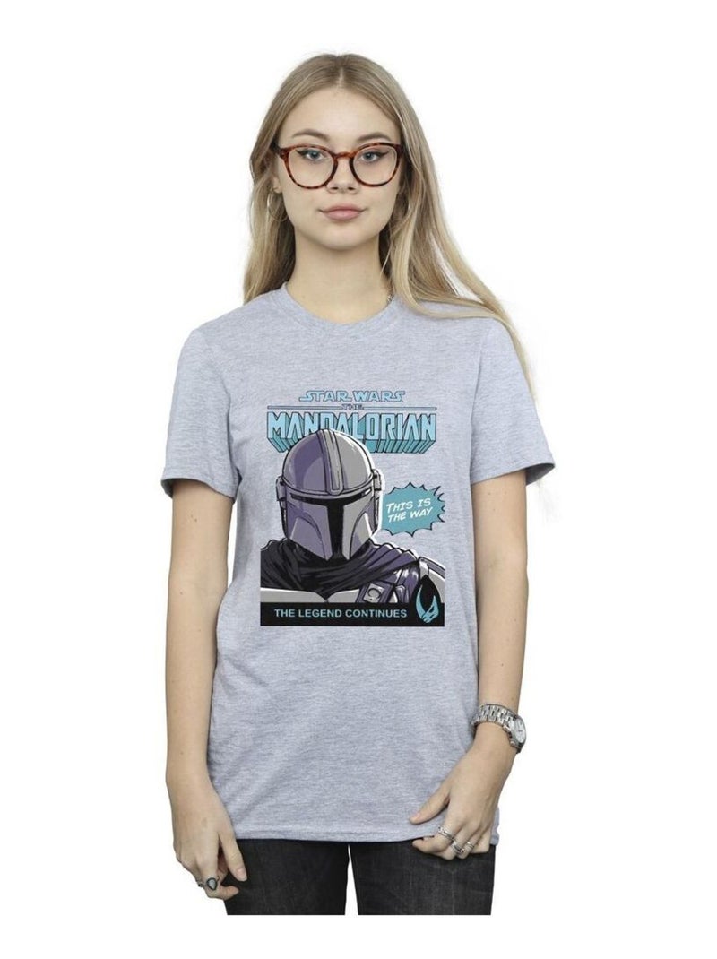Star Wars The Mandalorian - T-shirt Gris chiné - Kiabi