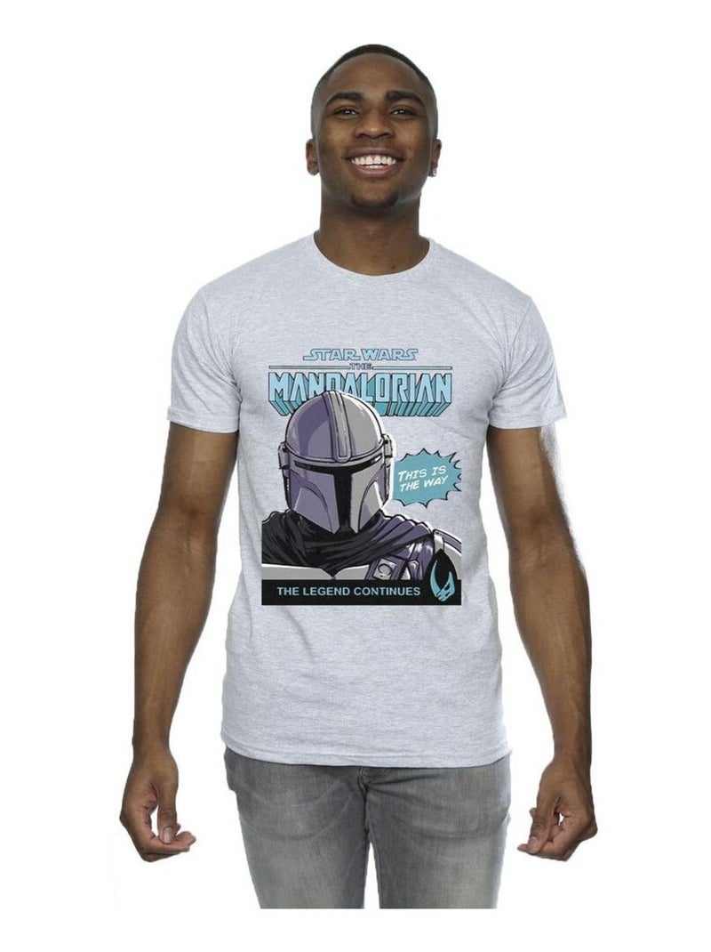 Star Wars The Mandalorian - T-shirt Gris chiné - Kiabi