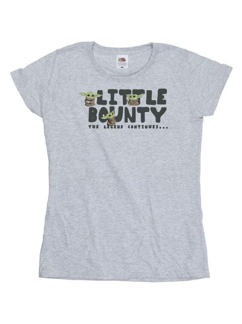 Star Wars The Mandalorian - T-shirt LITTLE BOUNTY HUNTER Gris chiné - Kiabi