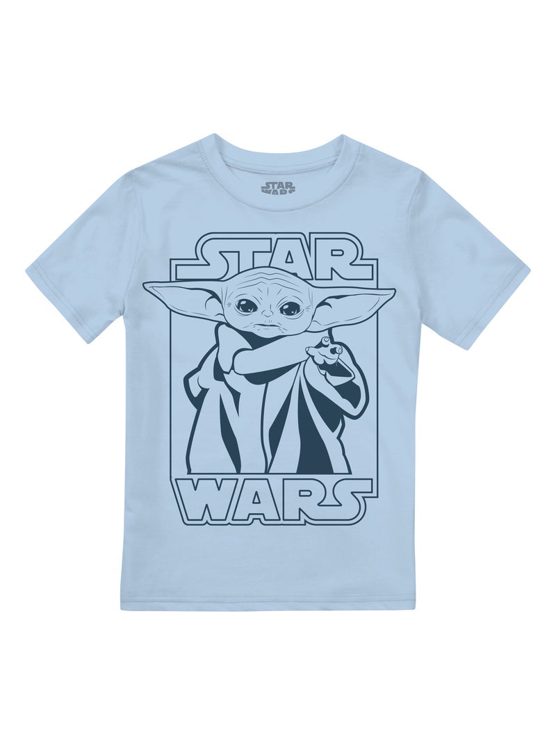 Star Wars: The Mandalorian - T-shirt THE CHILD FORCE Bleu clair - Kiabi