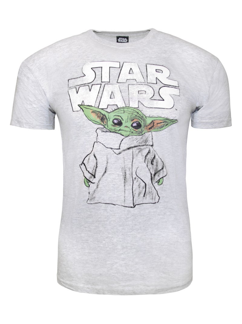 Star Wars: The Mandalorian - T-shirt THE CHILD Gris chiné - Kiabi