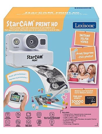 Starcam Print Classic appareil photo numérique HD avec imprimante instantanée