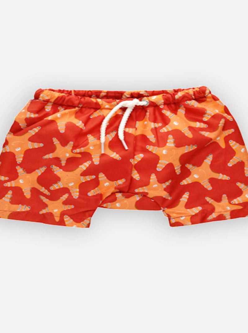 Starry Maillot Short Double Protection Rouge - Kiabi