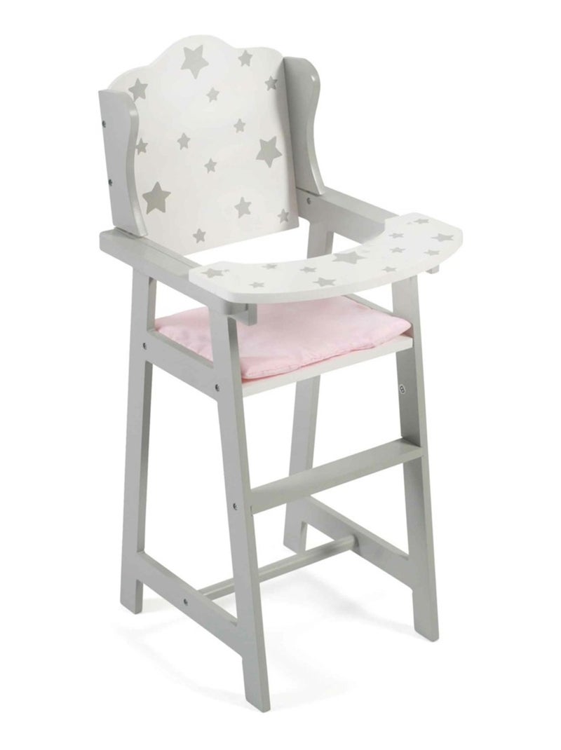 Stars - Chaise haute de poupée grise Gris - Kiabi