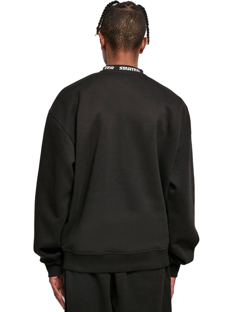 Starter Black Label - Sweat motif/style côtelé Noir - Kiabi