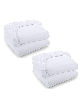 Starter Pack - Lot de 2 Draps Housse et 2 Alèses 40x90 cm en Coton Bio
