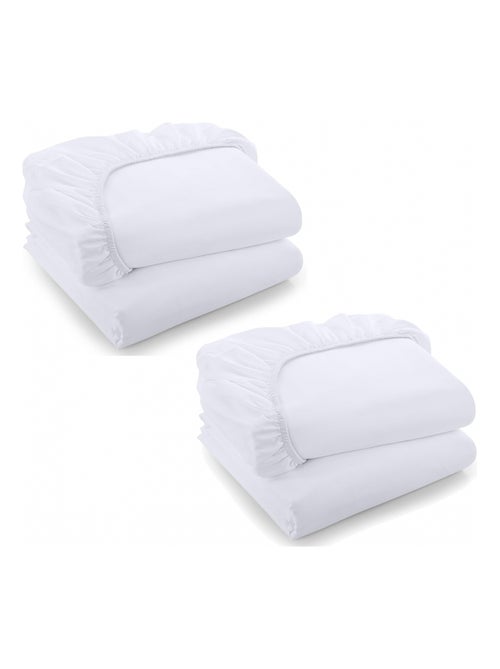 Starter Pack - Lot de 2 Draps Housse et 2 Alèses 60x120cm en coton Bio - Kiabi