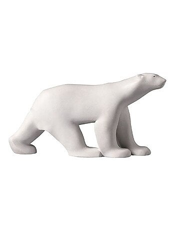 Statue l'ours blanc de François Pompon en résine blanche 18 cm