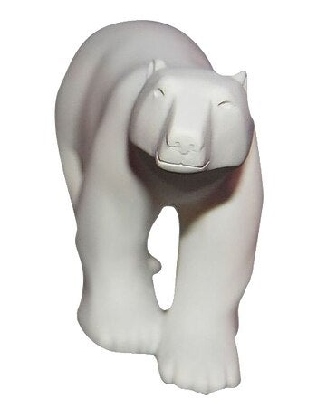 Statue l'ours blanc de François Pompon en résine blanche 18 cm