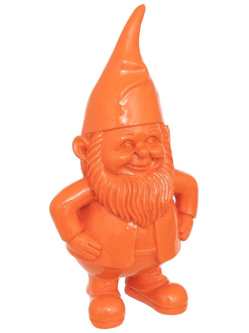 Statue nain de jardin déco extérieur Anao H30 cm résine Jaune - Kiabi