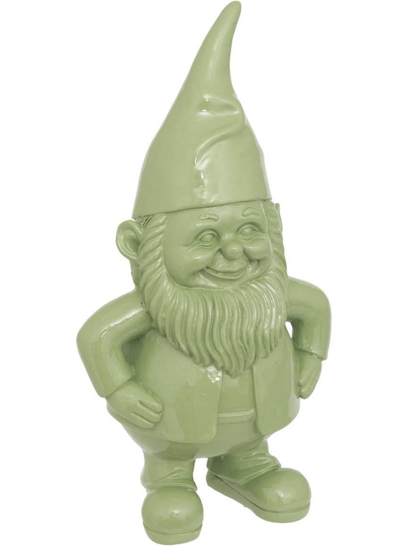 Statue nain de jardin déco extérieur Anao H30 cm résine Jaune - Kiabi