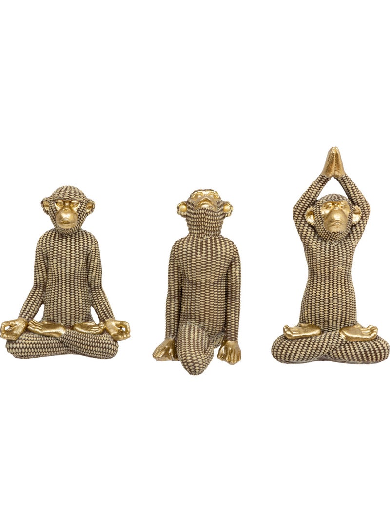 Statue singe yoga NINA Blanc - Kiabi