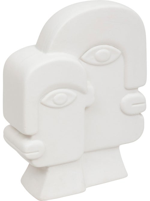 Statue visage stylisé en céramique soleya - Kiabi