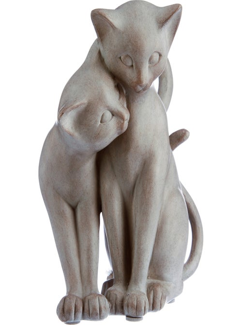 Statuette Chat - Résine - Chat enlacé - Kiabi