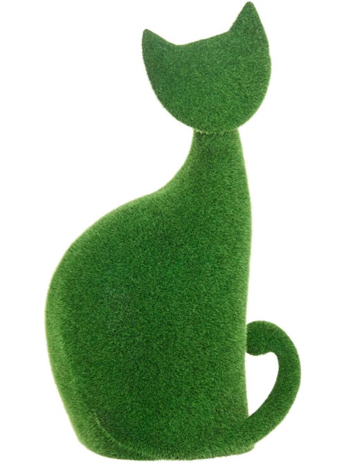 Statuette chat H43,8cm gazon synthétique GRASS - Kiabi