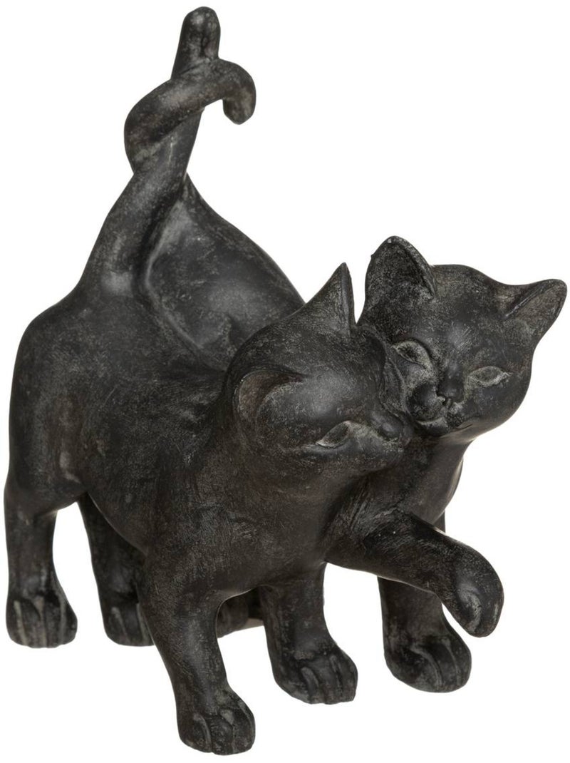 Statuette COUPLE CHATONS Marron - Kiabi