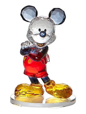Statuette de collection Mickey Mouse en acrylique facetté