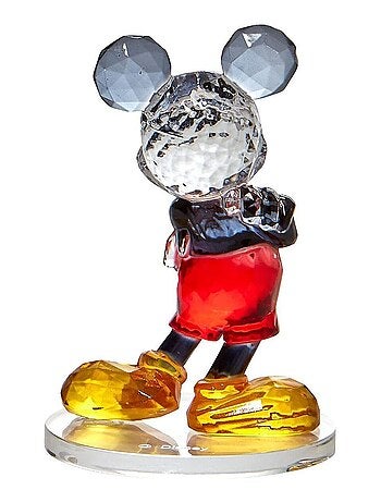 Statuette de collection Mickey Mouse en acrylique facetté