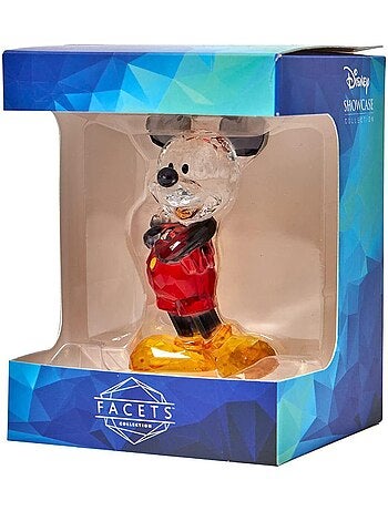 Statuette de collection Mickey Mouse en acrylique facetté