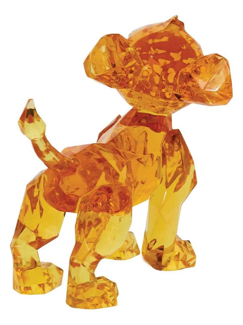 Statuette de collection Simba en acrylique facetté Orange - Kiabi