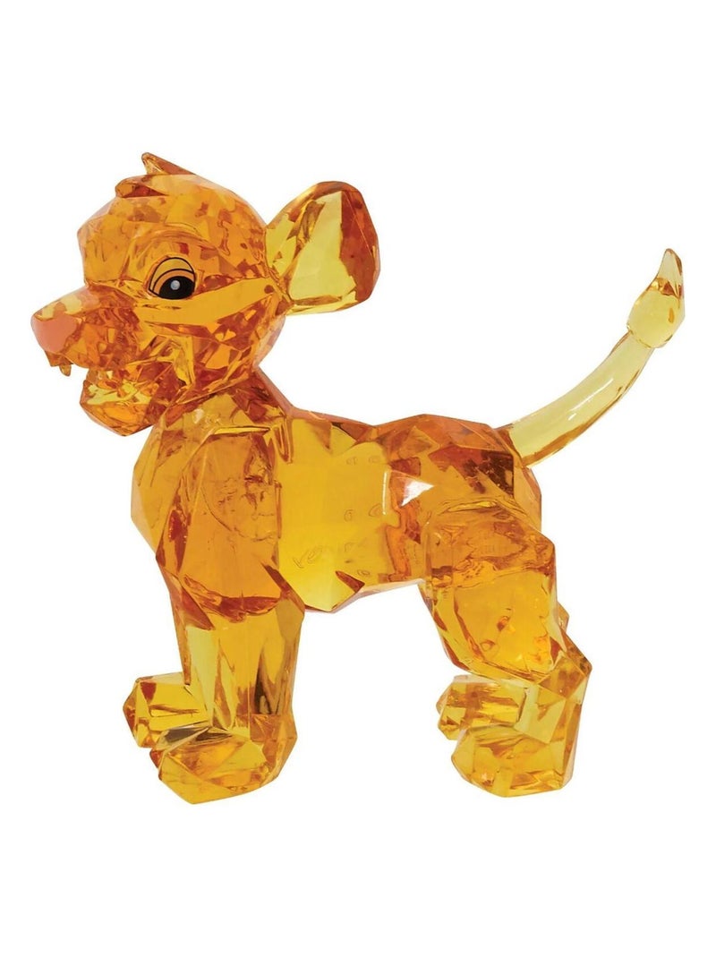 Statuette de collection Simba en acrylique facetté Orange - Kiabi