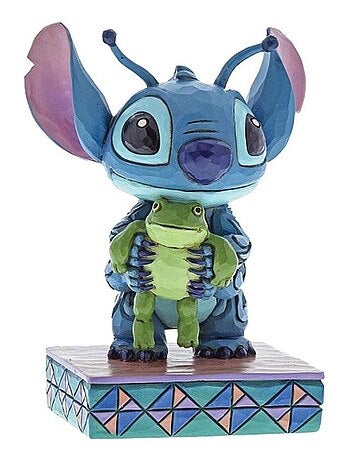 Statuette de collection Stitch et la grenouille