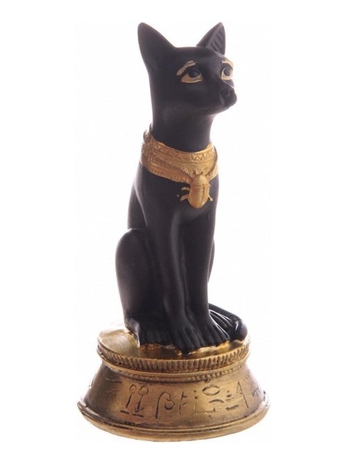 Statuette Déesse Bast assise avec collier Scarabée - Kiabi Statuette Déesse Bast assise avec collier Scarabée - Kiabi