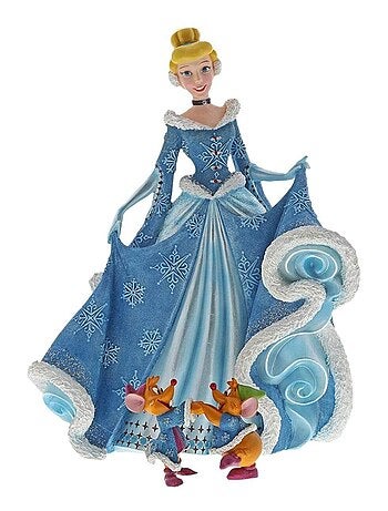Statuette en résine Cendrillon Couture avec Jaq et Gus