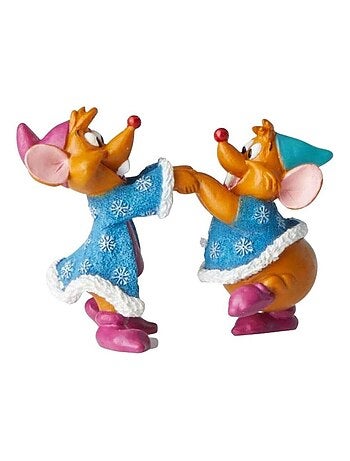 Statuette en résine Cendrillon Couture avec Jaq et Gus